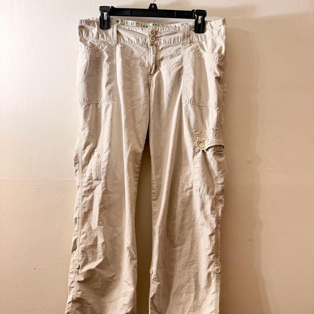 Y2K Retro Motherhood Maternity Khaki Cargo Pants Size M